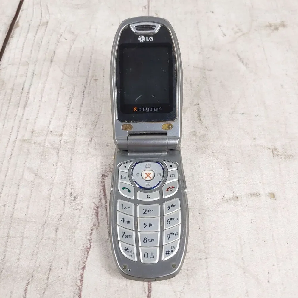 LG L1400 Flip Phone (Cingular) - Gray Cell Phone w/ Battery - TESTED WORKING